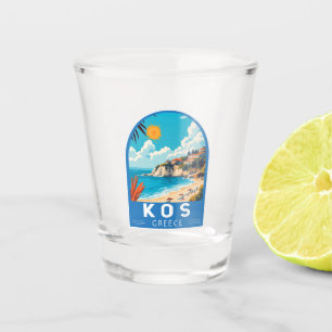 Kos Griekenland Travel Art Vintage Shot Glas
