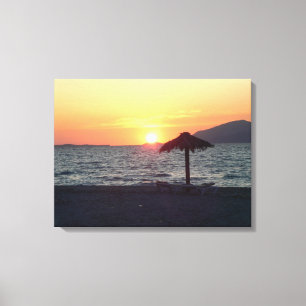 KOs Island Greece Mastichari Beach Sunset Canvas Afdruk