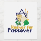 Kosher 4 Passover Wijn Etiket (Enkel label)