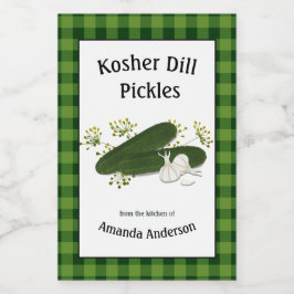 Kosher Dill Pickles Plaid V Etiket