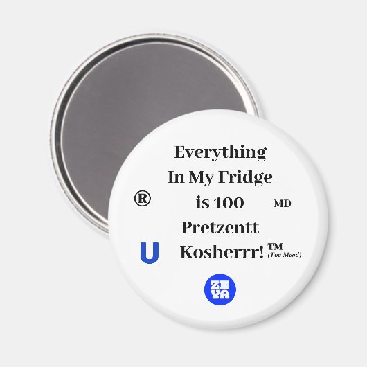 KOSHER FRIDGE MAGNET (Recto/Verso)