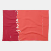 Kosher Kitchen Script Vlees met Hebreeuws Red Theedoek (Horizontaal)