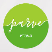 Kosher Kitchen Script w Hebreeuws Dairy Meat Parve Labels (Design 1)