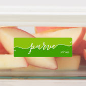 Kosher Kitchen Script w Hebrew Red Green Labe Labels (Aangebracht)
