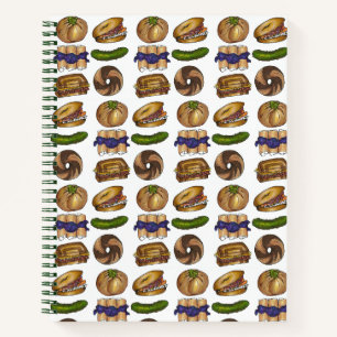 Kosher Pickle Blintz Knish Bagel Jewish Deli Foods Notitieboek