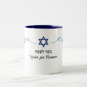 Kosher pour Mug de café à deux tons passover (Centre)