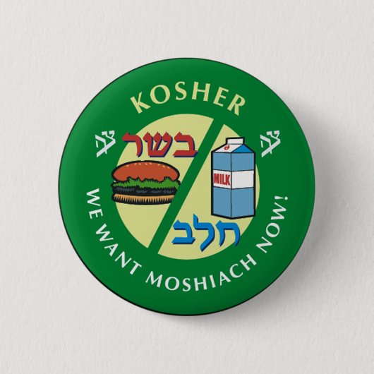 Kosher Ronde Button 5,7 Cm (Voorkant)