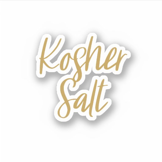 Kosher Zout Opslag Sticker (Voorkant)