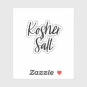 Kosher Zout Opslag Sticker (Vel)