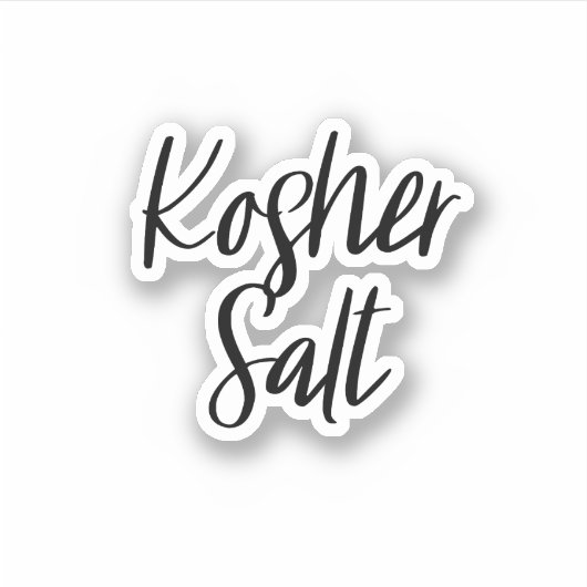 Kosher Zout Opslag Sticker (Voorkant)
