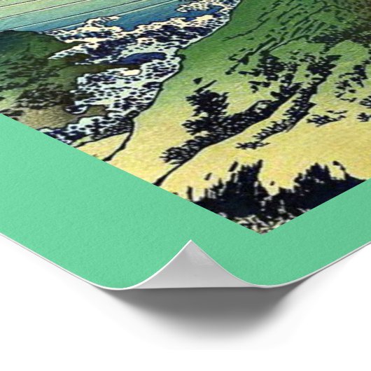 Koshu kajikazawa door Katsushika, Hokusai Ukiyoe Poster (Hoek)