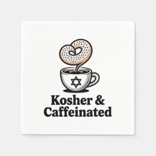 Kosjer en Gecaffeïneerde Joodse Koffie Hanukkah Servet