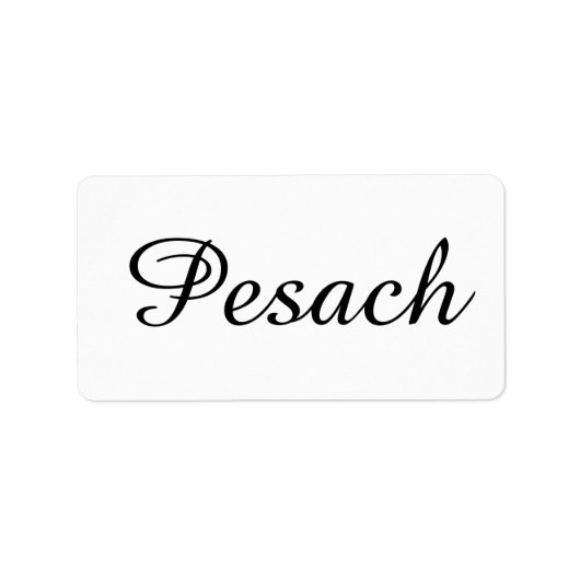 Kosjere Keuken Stickers Label Pasen Pesach (Voorkant)