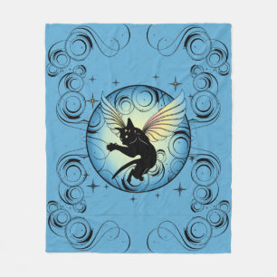 Kosmic Cat Moon en Stars Fleece Deken