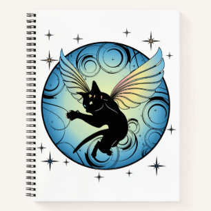 Kosmic Cat Moon en Stars Notitieboek