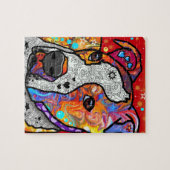 Kosmic Pit Bull - Helderkleurig - Cadeauidee Legpuzzel (Horizontaal)