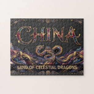 Kosmieke Chinese Draak Grote Muur Legpuzzel