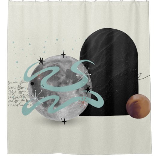 kosmisch Abstract douchegordijn (Voorkant)