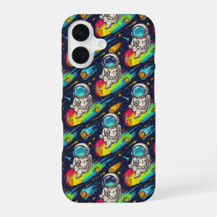 Kosmisch Astronaut Meteoor Rijpatroon iPhone 16 Hoesje