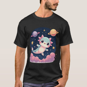 Kosmisch Axolotl Ruimte Avontuur - Kawaii Melkweg T-shirt