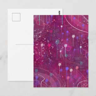 Kosmisch Bessen Plukken: Abstracte Kunst Briefkaart