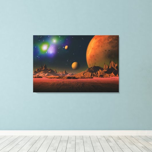 Kosmisch bewustzijn canvas afdruk (Insitu (Houten vloer))