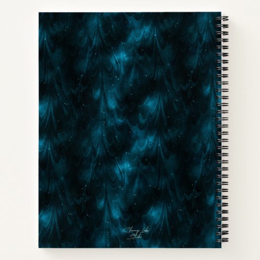 Kosmisch Blauw Chaos Coördinator Persoonlijke Plan Notitieboek (Achterkant)