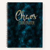 Kosmisch Blauw Chaos Coördinator Persoonlijke Plan Notitieboek (Voorkant)
