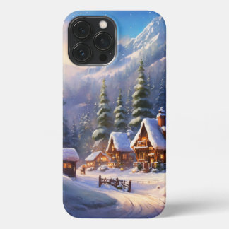 Kosmisch comfort: Ultra Cosy Winter Forest Kerstmi iPhone 13 Pro Max Hoesje