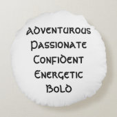 Kosmisch comfortkussen: omarm je innerlijke Ram Rond Kussen (Achterkant)