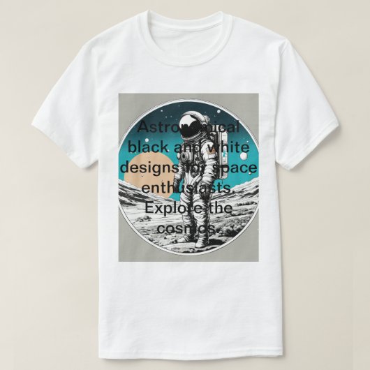 Kosmisch contrast: zwart-witcreaties t-shirt (Design voorkant)