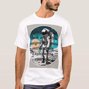 Kosmisch contrast: zwart-witcreaties t-shirt