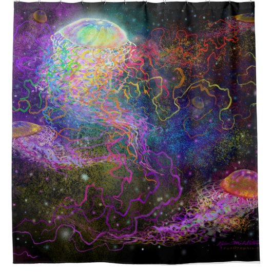 kosmisch douchegordijn (Voorkant)