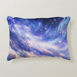Kosmisch Dreamscape: wervelende nevel en Sterrenna Accent Kussen