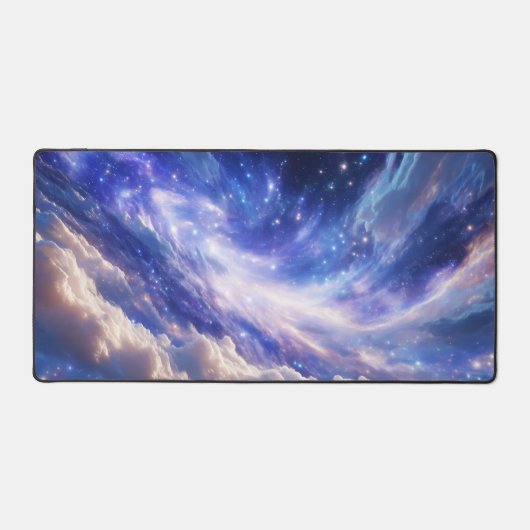 Kosmisch Dreamscape: wervelende nevel en Sterrenna Bureaumat (Voorkant)