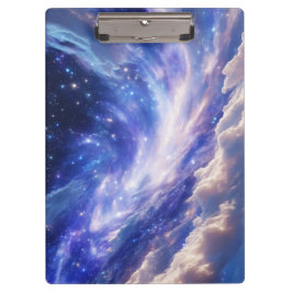 Kosmisch Dreamscape: wervelende nevel en Sterrenna Klembord