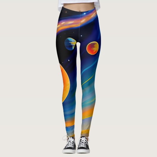 Kosmisch geïnspireerde Leggings (Voorkant)