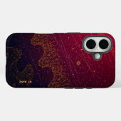 Kosmisch goudstof op levendige gradiënt Case-Mate iPhone case (Achterkant (horizontaal))