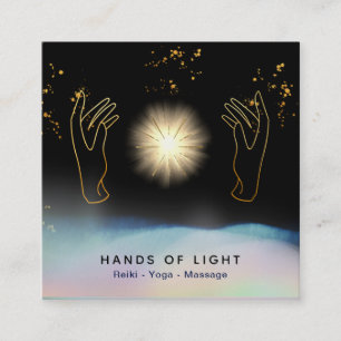 *~* kosmisch .  Hands Universe Stars Energy Vierkante Visitekaartje