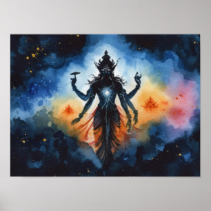 Kosmisch Hindoe Godheid Poster – geschenk voor med