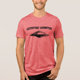 Kosmisch karma (vuurbal rood en zwart) Tri-Blend shirt