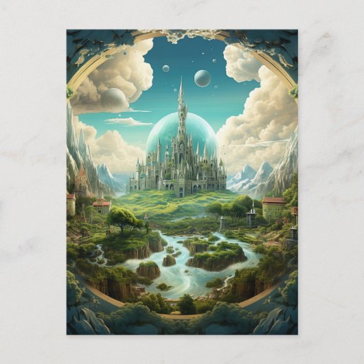 Kosmisch koninkrijk briefkaart (Voorkant)