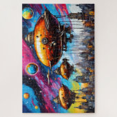 kosmisch luchtschip legpuzzel (Verticaal)