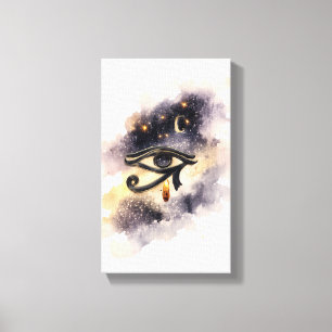 Kosmisch oog van Horus Oud Egyptisch symbool Canvas Afdruk