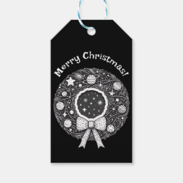  Kosmisch Ornament Gift Label | CH met ruimtethema Cadeaulabel
