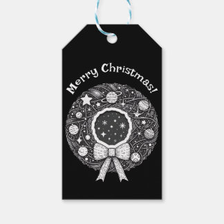  Kosmisch Ornament Gift Label | CH met ruimtethema Cadeaulabel