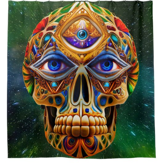 Kosmisch Requiem 21a Douchegordijn (Voorkant)