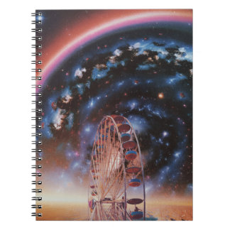 Kosmisch reuzenrad onder een neonsterrenstelsel Notitieboek