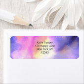 Kosmisch ruimteontwerp voor koele Abstracte Waterv Etiket (Insitu)