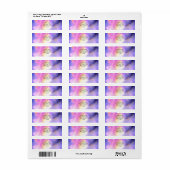 Kosmisch ruimteontwerp voor koele Abstracte Waterv Etiket (Full Sheet)